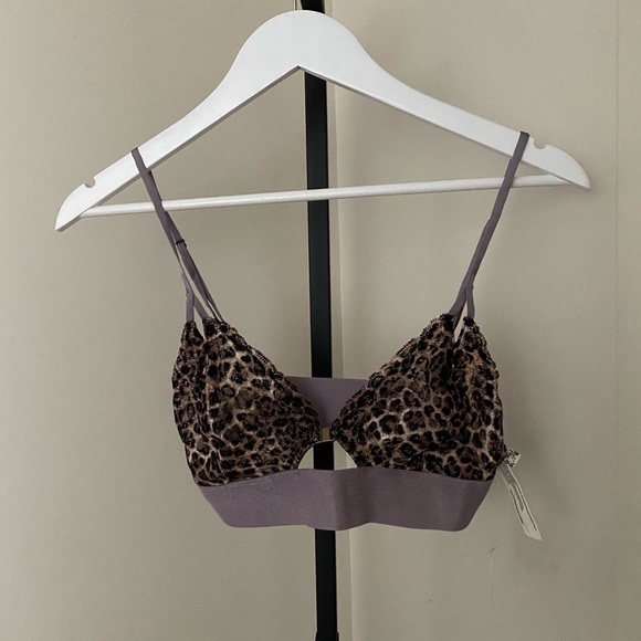 Free People Leopard Wild One Soft Lace Bra - Picture 5 of 6